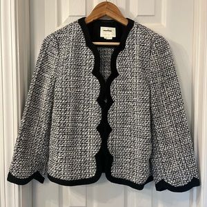 Kate Spade Scalloped Tweed Jacket - Size 10